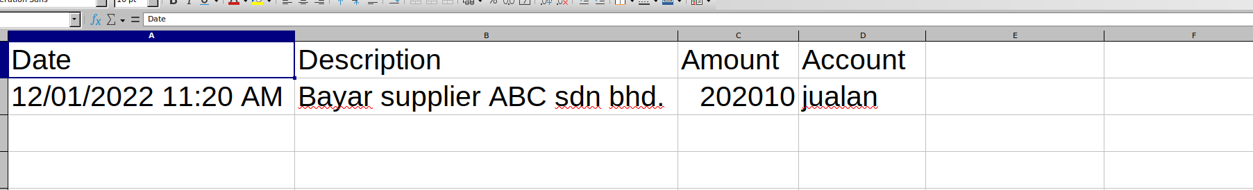 csv templat